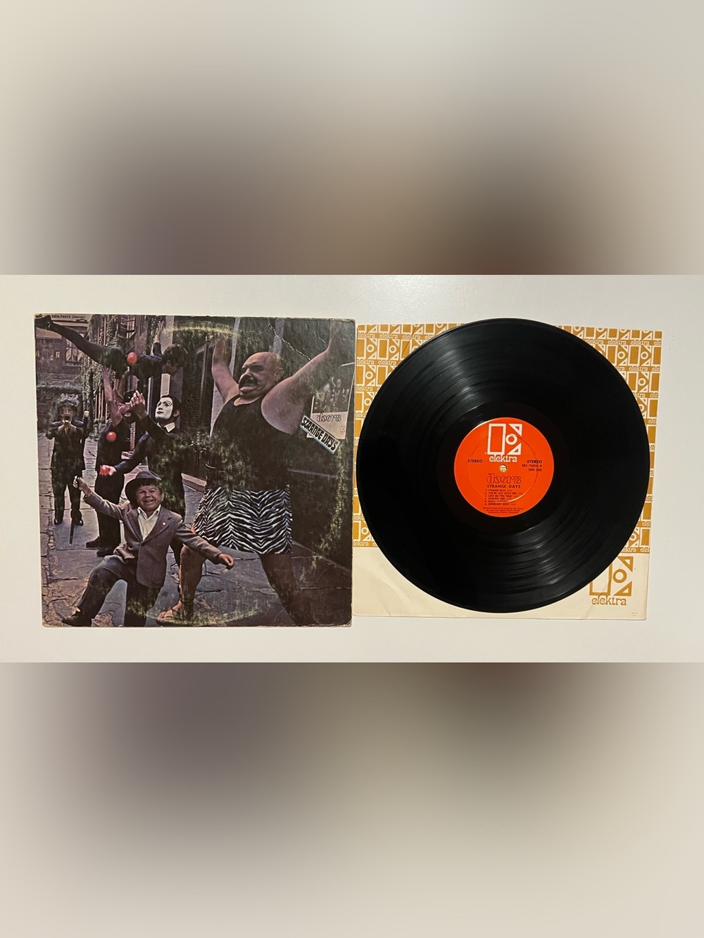 The Doors Strange Days LP Elektra EKS-74014 Early US Press Red Label EX/VG